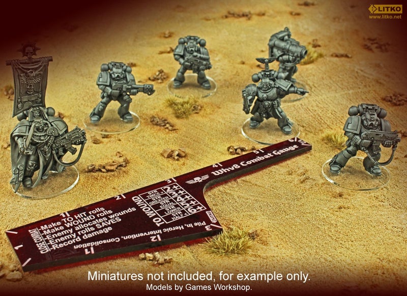 ليتكو LITKO مقياس القتال الوثيق | متوافق مع الإصدار الثامن من Warhammer | (أحمر شفاف) - Image 2